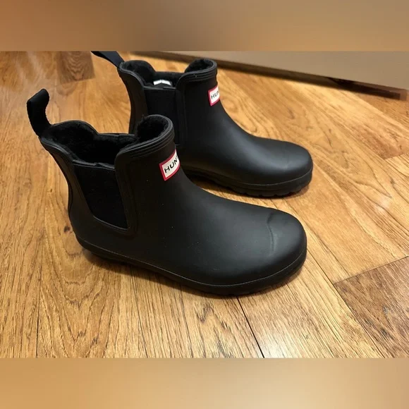 NWOT Hunter Women’s Original Insulated Chelsea Boots, Black, EU 39, US 8 - Picture 2 of 4